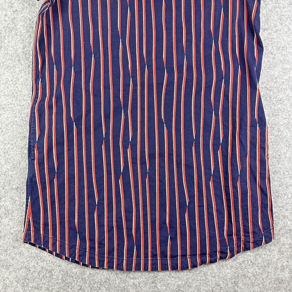 Hanna Andersson Dress Womens L Blue Stripe Shift Stretch Cap Sleeves Pockets - Picture 4 of 15